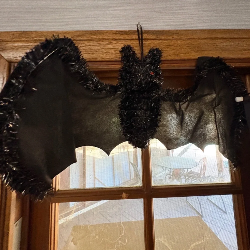 Halloween Decorations Bundle:‎ 2 Banners Witch Pennant Garland, 2 Bats Decor